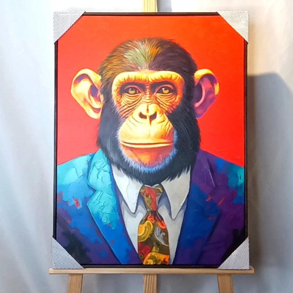 Business Monkey Hand Painted 18.5